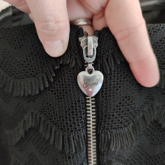 Guess 💜 NEW‎ Ashley Tiered Lace Sheath Dress Black - Picture 10 of 12